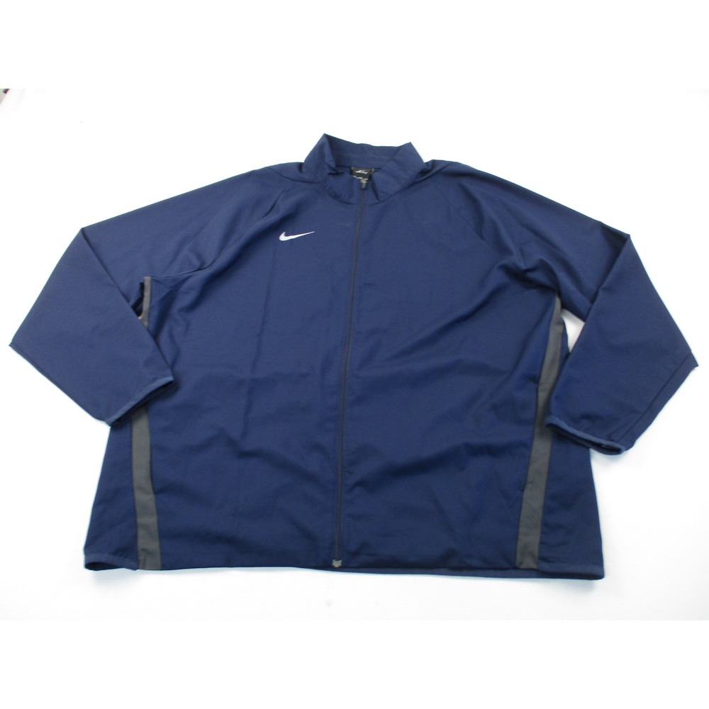 Nike Track Jacket Men 3XL Navy Blue Dri-FIT Full Zip Swoosh Utility Sportswear
